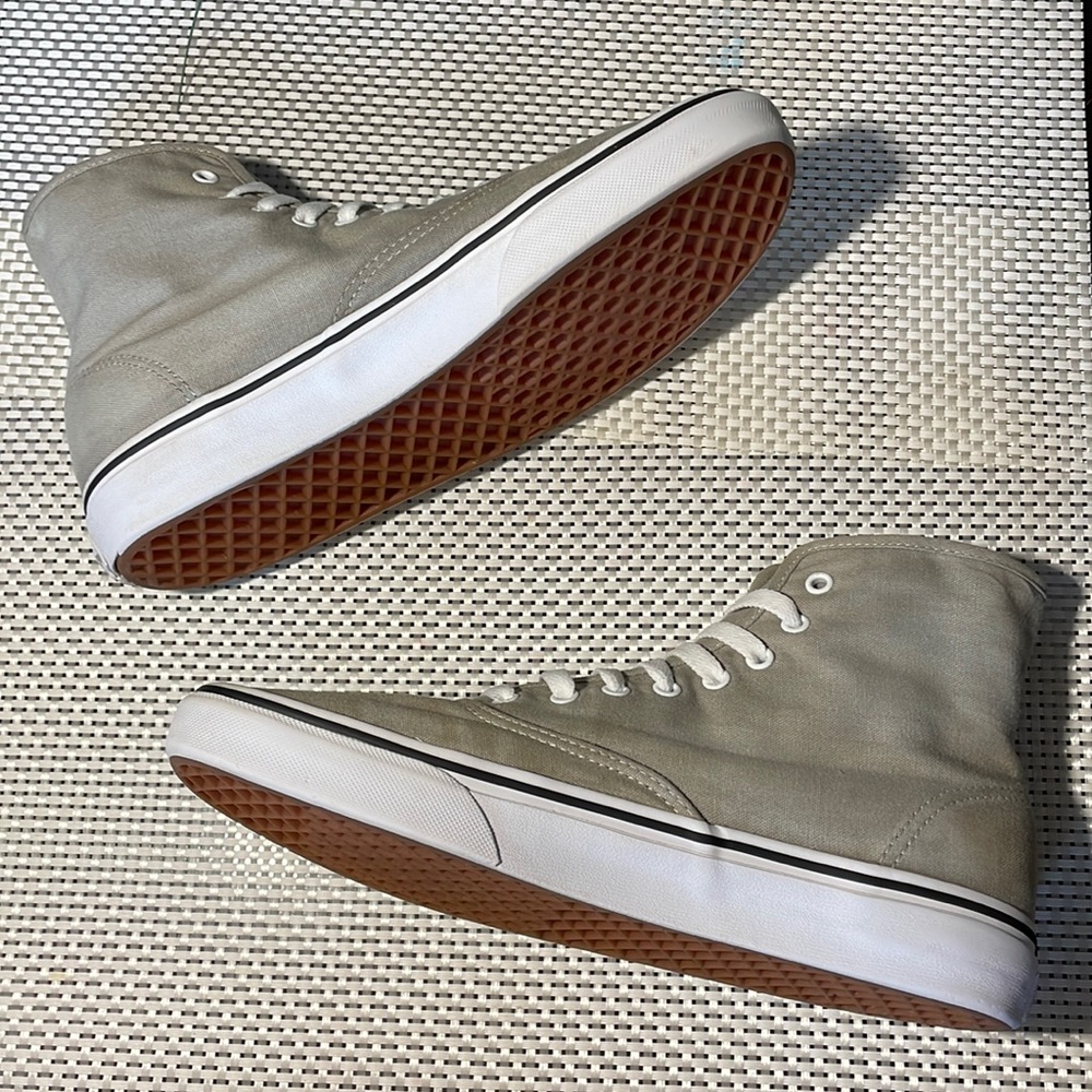Light Grey Hightop Canvas Vans